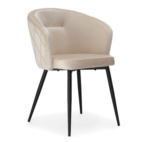 Krzesło HAMPTON VELVET beżowe zdjęcie 1