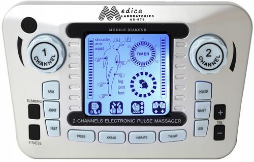 ELEKTROSTYMULATOR TENS EMS ELEKTRODY 3 RODZAJE+BAT na Arena.pl
