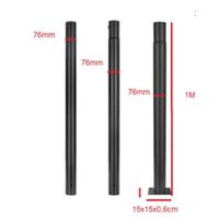 SLUP OSWIETLENIOWY OCYNKOWANY Q235 CZARNY 282CM STALOWY