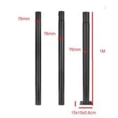 SLUP OSWIETLENIOWY OCYNKOWANY Q235 CZARNY 282CM STALOWY