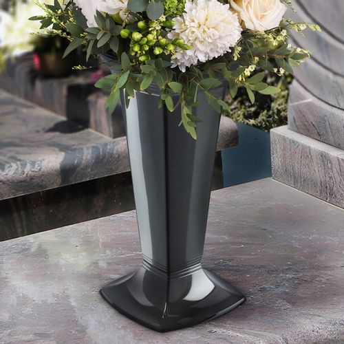 FLAKON WAZON NAGROBNY GRÓB NA CMENTARZ PLASTIKOWY NA KWIATY 39cm na Arena.pl