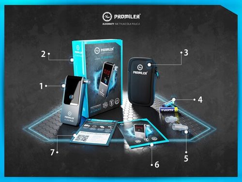 Alkomat PROMILER AL 8000 PLUS + 12 miesięcy kalibracji + ustniki na Arena.pl