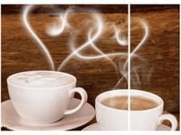 OBRAZ DWIE FILIŻANKI KAWY