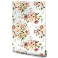 Tapeta Do Sypialni Delikatne KWIATY Róże Piwonie Tulipany Styl Boho