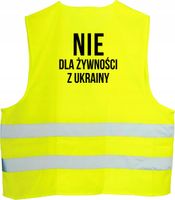 Kamizelka PROTEST ROLNIKÓW odblaskowa z nadrukiem STRAJK ROZMIAR XL