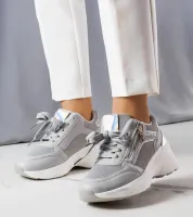Szare sneakersy na koturnie Stacey 39