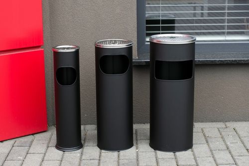 POPIELNICA POPIELNICZKA ZEWNĘTRZNA STOJĄCA KOSZ NA ŚMIECI ŚMIETNIK METALOWY na Arena.pl