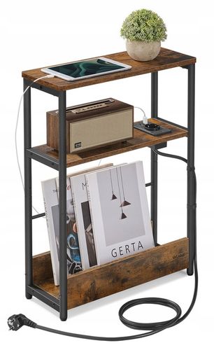 SZAFKA NOCNA STOLIK NOCNY DO SYPIALNI LOFT 48X58X18 CM SYPIALNIA WĄSKA na Arena.pl