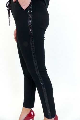 Spodnie Damskie z Cekinowym Lampasem UNI na Arena.pl