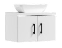 Szafka łazienkowa wisząca MARKUS 60 biała z umywalką Lara (W2)