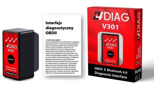 24DIAG V301 ELM327 BLUETOOTH 4.0 OBD2 INTERFEJS DIAGNOSTYCZNY iOS ANDROID na Arena.pl