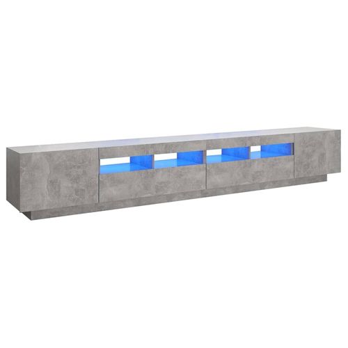 Szafka pod TV z oświetleniem LED, szarość betonu, 260x35x40 cm na Arena.pl