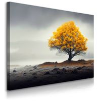 Obraz Ścienny Do Sypialni Drzewo Krajobraz Mgła Abstrakcja 40cm x 30cm