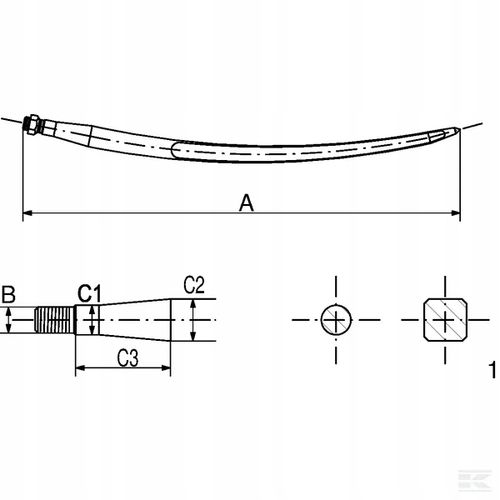 Ząb Ładowacza, Prosty, Profil Okrągły 50x820 mm na Arena.pl