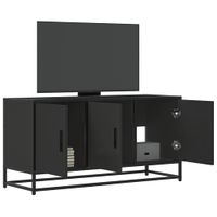 Szafka pod TV, czarna, 100x35x50 cm