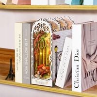 ZESTAW BOOK NOOK DREWNIANY OZDOBNY DIY MINIATUROWY DOMEK DLA DOROSŁYCH