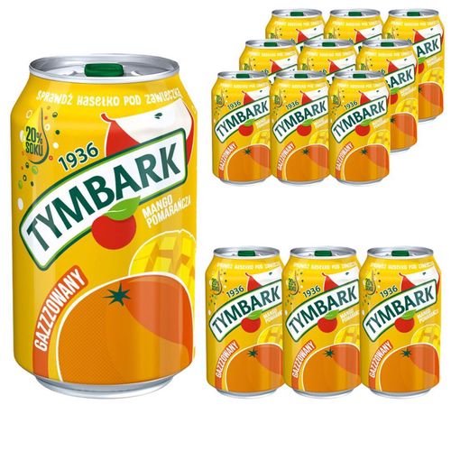 Tymbark Napój gazowany jabłko pomarańcza mango 330 ml x 12 sztuk na Arena.pl