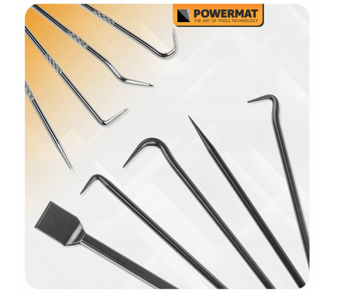 ZESTAW HACZYKÓW Z RĘKOJEŚCIĄ 9el. HAKÓW SKROBAKÓW DO ORINGÓW USZCZELEK HAK na Arena.pl