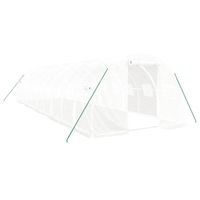 Szklarnia ze stalową ramą, biała, 30 m², 10x3x2 m