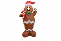 OZDOBA DMUCHANA ŚWIĄTECZNA CIASTEK ŚWIECĄCY DUŻY LED 155CM