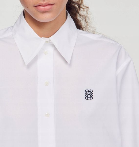 SANDRO Bawełniana koszula oversize 34 zdjęcie 3