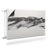 Osłona MAGNETYCZNA Grzejnika Szara Fala 3D Abstrakcja 120cm x 60cm