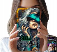 ETUI DO SAMSUNG GALAXY A40 - ANTI SOCIAL, BUTTERFLY, MOTYLEK, KOBIECE