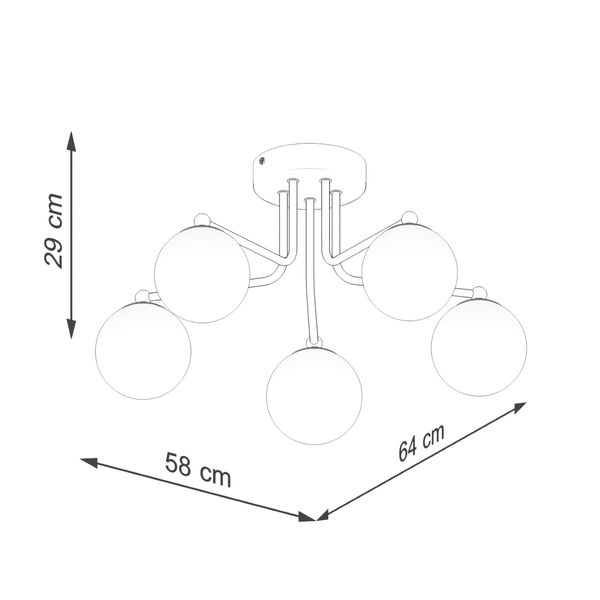 Żyrandol ASTRAL 5 biały zdjęcie 8