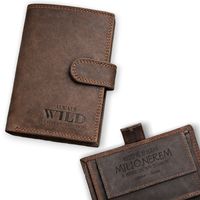 Skórzany PORTFEL męski ALWAYS WILD prezent dla męża GRAWER