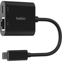 Adapter z ładowaniem USB-C PD 3.0 100W do GB Ethernet, Belkin przejściówka