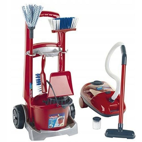 DUŻY ZESTAW DO SPRZĄTANIA ODKURZACZ WÓZEK MOP WIADERKO VILEDA KLEIN na Arena.pl