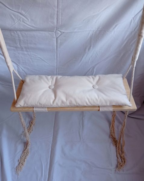 Huśtawka siedzisko na poduszce BEŻOWA zdjęcie 5