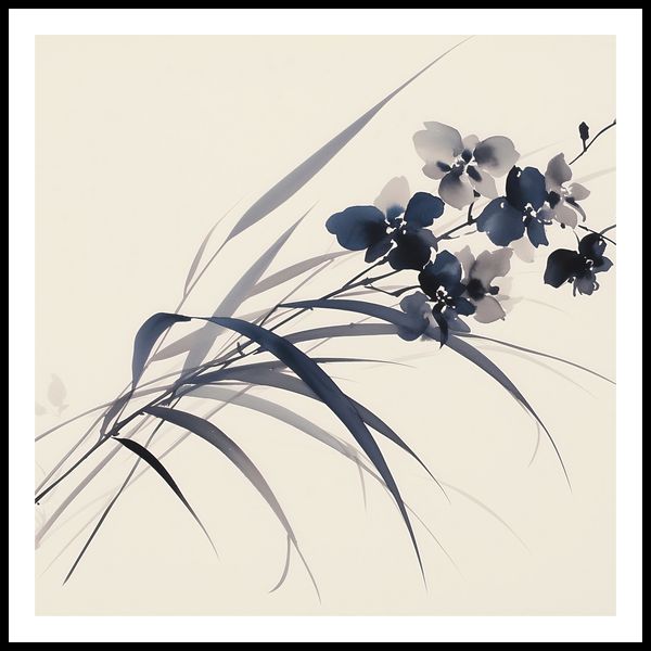 Plakat 100x100cm Orchidea w Sepii zdjęcie 3