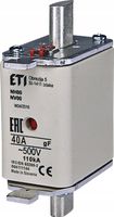 ETI WKŁADKA TOPIKOWA BEZPIECZNIKOWA SZYBKA NH-G NH00/WT-00 gF 40A 004111144