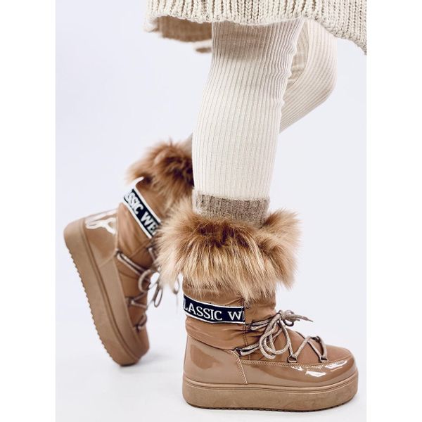 Śniegowce z futrem Khaki r.36 zdjęcie 4