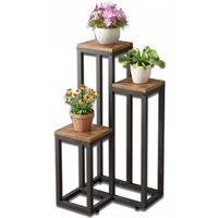 Kwietnik stojak na rośliny kwiaty doniczki rustykalny regał metalowy półki