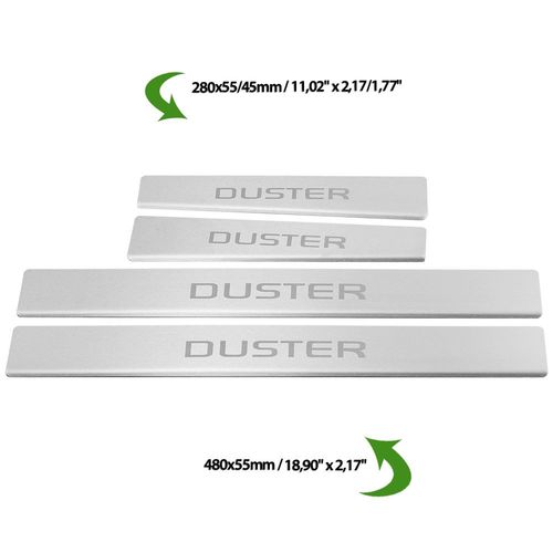 Listwa progowa DACIA DUSTER MK2 Stal nierdzewna 304 mat 4szt na Arena.pl