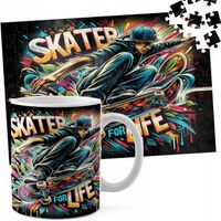 ZESTAW KUBEK + PUZZLE 110EL - DESKOROLKA SKATE SPORT OLLIE