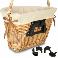 PRZEDNI KOSZ NA ROWER KOSZYK ROWEROWY WIKLINOWY Z WKŁADEM