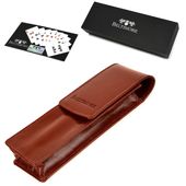 Etui Na Długopisy Pojemne Brązowe Skórzane Beltimore G91