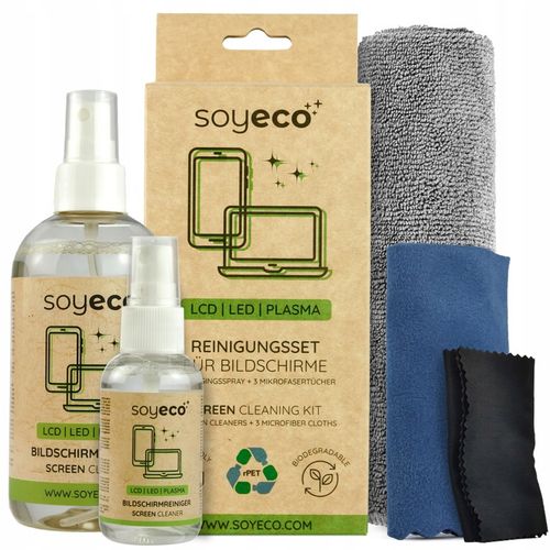 PŁYN DO CZYSZCZENIA EKRANÓW TV LCD LCD MONITORÓW ZESTAW Z MIKROFIBRĄ x3 na Arena.pl