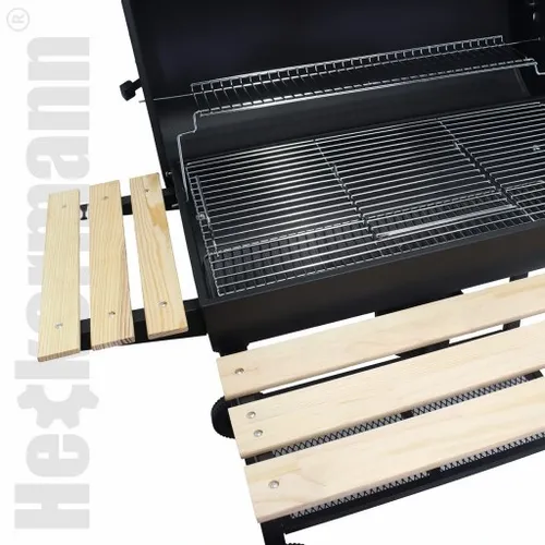 GRILL WĘGLOWY OGRODOWY 2 RUSZTY CHROMOWANE 2 PÓŁKI POPIELNIK TERMOMETR STAL na Arena.pl