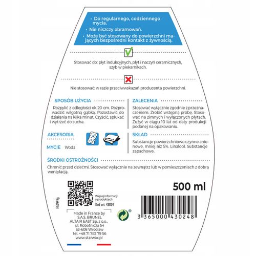 WITROCERAMIKA CODZIENNE MYCIE 500ML STARWAX na Arena.pl