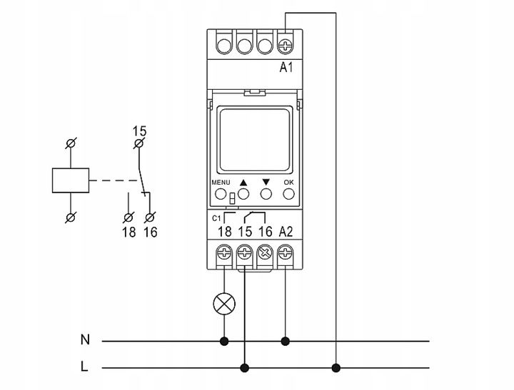 Elektroniczny Programator Czasowy Timer z Wyświetlaczem LCD na Szynę DIN zdjęcie 8