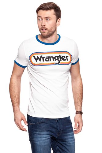 WRANGLER LOGO RINGER TEE OFFWHITE W7B68FQ02 L na Arena.pl
