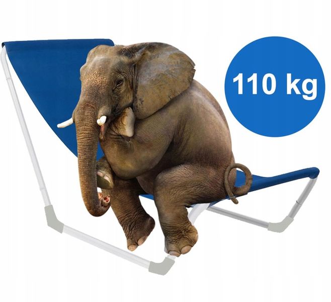 Leżak stal niebieski Malatec zdjęcie 9