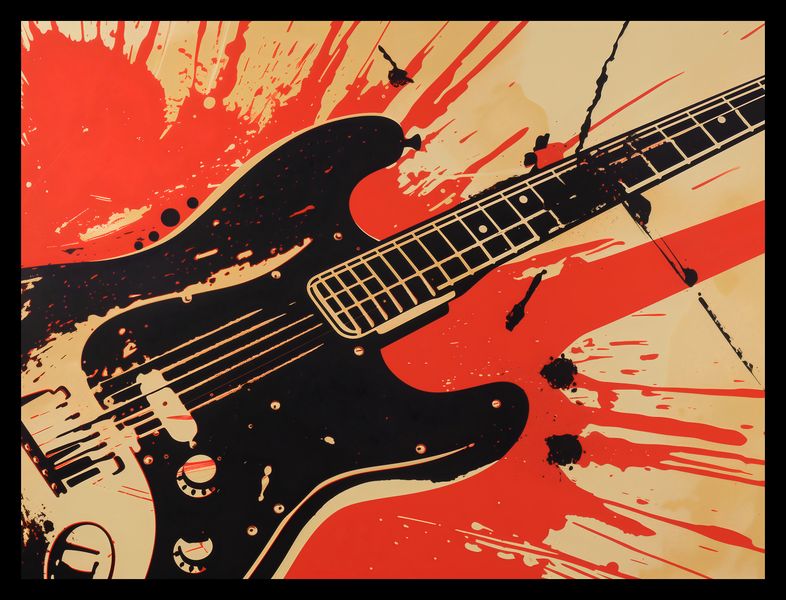 Plakat 40x30cm Gitara Elektryczna zdjęcie 2