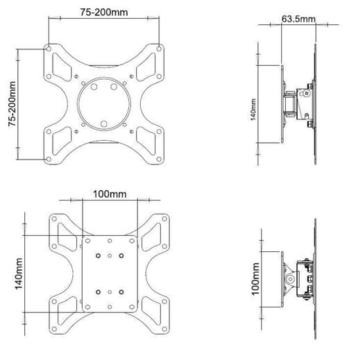 Uchwyt ścienny Techly 19"-37", 25kg obrotowy na Arena.pl