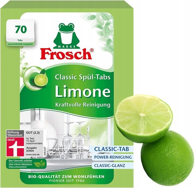 FROSCH Classic Lemon Tabletki do Zmywarki Skuteczne i Biodegradowalne x70 zdjęcie 10