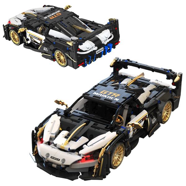 Zestaw Klocków Auto Sportowe Biało/Czarne 1242El. zdjęcie 3